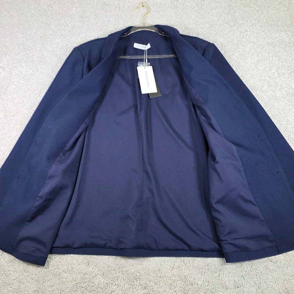 Pretty Garden NWT Blazer Womens‎ XL Navy Blue Oversized Career Office Wear